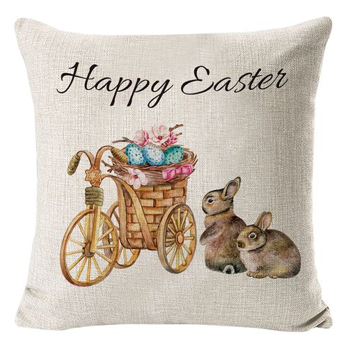 Easter Pillow Cover 18/" Square...BRAND NEW...Bunny with Egg...